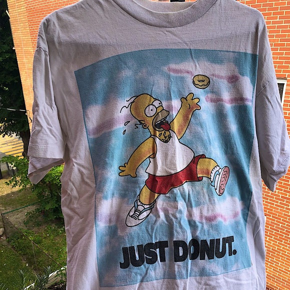 Homer Simpson “just donut” vintage t shirt - Picture 3 of 4